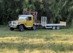 Toyota BJ 40 + grue + remorque double essieux