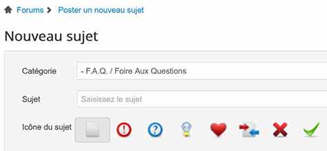 choix icone forum